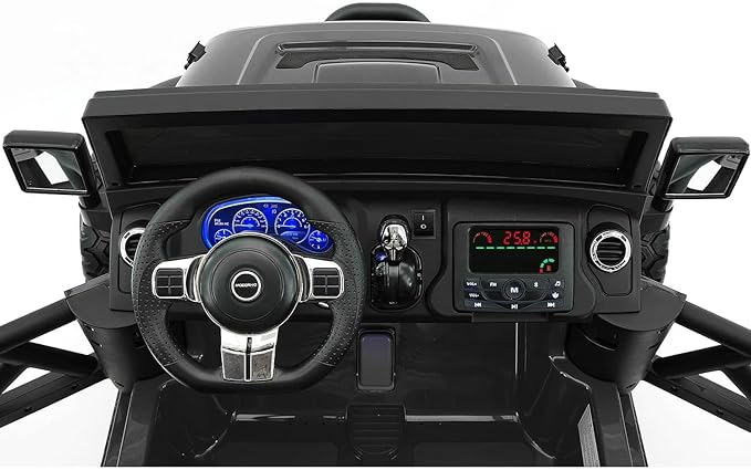 Moderno Kids Trail Explorer 2 (Two) Seater 24V Power Children Ride-On Car Truck with R/C Parental Remote + EVA Foam Rubber Wheels + Leather Seat + Bluetooth FM MP3 Music Player (Yellow)