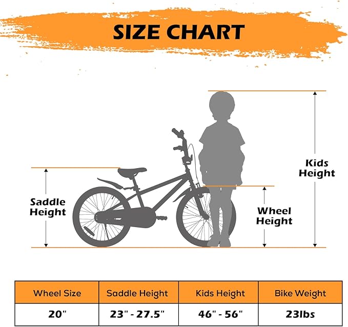 WEIZE Kids Bikes,16 20 Inch Boy's Bike for Kids,BMX Style Bicycle for Boys Girls Ages 4-12 Years Old,Kids Bicycle with Adjustable Seat,Training Wheels,Front and Rear Fender,Multiple Color Options