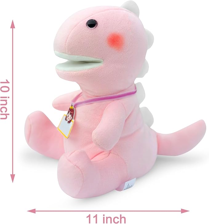 10" Rodayna Ventriloquist Style Puppet-Pink Dinosaur