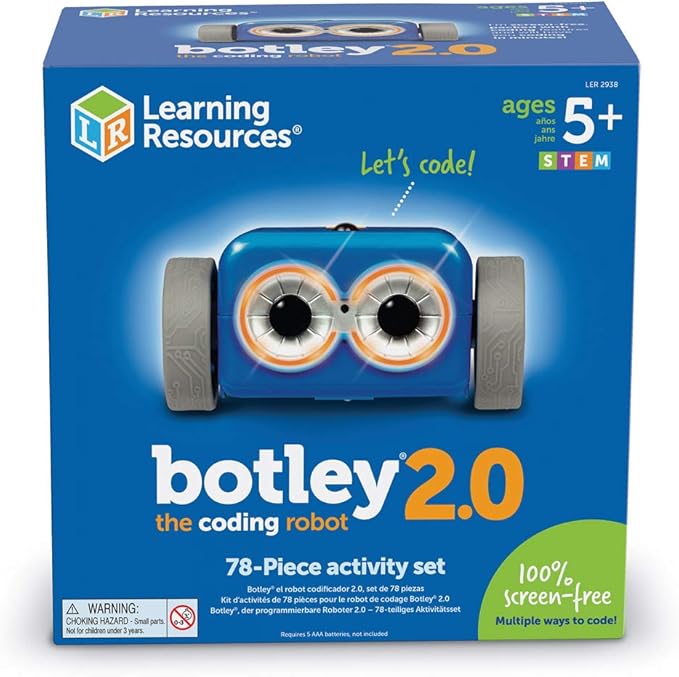Learning Resources Botley The Coding Robot 2.0 Activity Set - 78 Pieces, Ages 5+, Coding Robot for Kids, STEM Toys for Kids, Early Programming and Coding Games for Kids