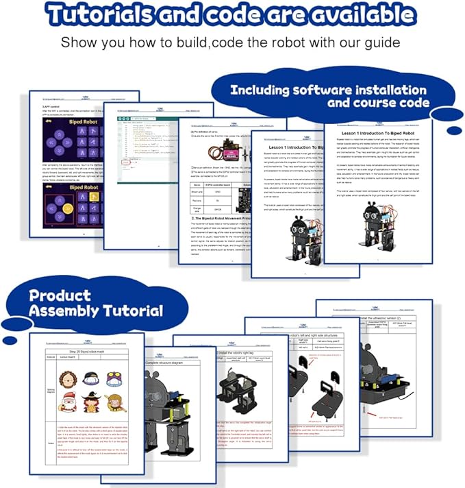 ACEBOTT Robotics for Kids Ages 12-16，Bionic Biped Robot Kit for Arduino ESP32, STEM Science Kits, Cool Engineering Building Toys, Science Coding Kit for 12+ Boys Girls Teens and Adults Unique Gifts