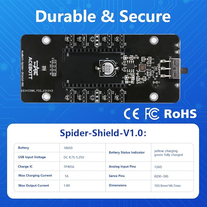 ACEBOTT Science Kits Spider Robot Building Kit STEM Crawling Robot Gifts for Kids Boys Ages 8-12 Girls, Scientific Coding Robotic Technic Creative DIY Toys for Birthday