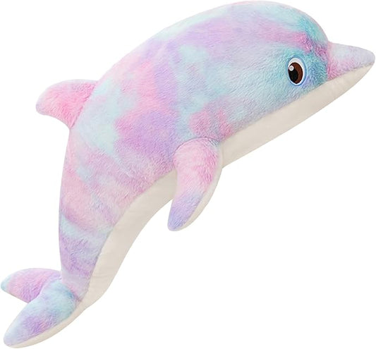 Dolphin Stuffed Animals Plush Pillows Soft Sea Animal Plush Toys Dolls Stuffed Animal Plushies Gifts for Kids (Purple Orchid-19.2 Inches)