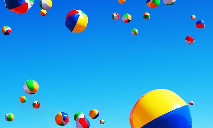 GiftExpress 25pcs Mini Beach Ball - 6" Small Inflatable Rainbow Multicolor Beach Balls for Kids Birthday Goodie Bag, Party Favor, Toddler Summer Water Toys, Pool Party, Carnival Award, Give Away Toys