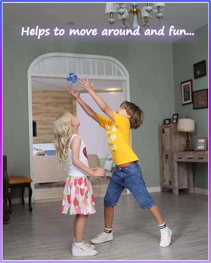 ATHLERIA Pink Flying Orb Ball Toys,Hand Operated Drones for Kids,Cool Gadgets Light Up Cosmic Globe Spinning Glow in The Dark,Christmas Birthday Gift Ideas Toys for Teen Girls Age 6 7 8 9 10+