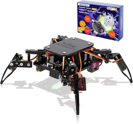ACEBOTT Science Kits Spider Robot Building Kit STEM Crawling Robot Gifts for Kids Boys Ages 8-12 Girls, Scientific Coding Robotic Technic Creative DIY Toys for Birthday