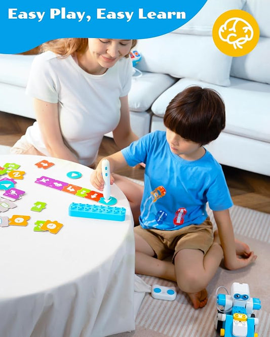 WhalesBot B3 Pro 24-in-1 Coding Robot Kit STEM Toy for Kids 4+, Advanced Smart Pen & Cards Programming, Educational Toy, Block Building Set with Controller&Motor&Sensors for Kids 4-6, 5-7