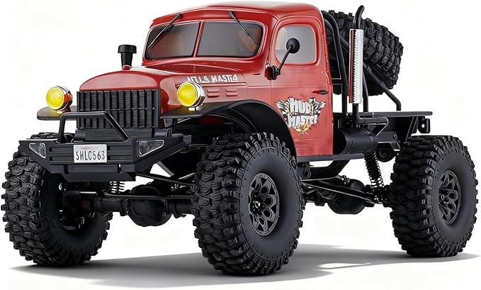 BEEZRC RocHobby 1/10 Scale Atlas 4WD 2.4GHz RC Crawler Offroad Truck Hobby Grade Remote Control Car with Vehicle Transmitter for Adults (Orange)