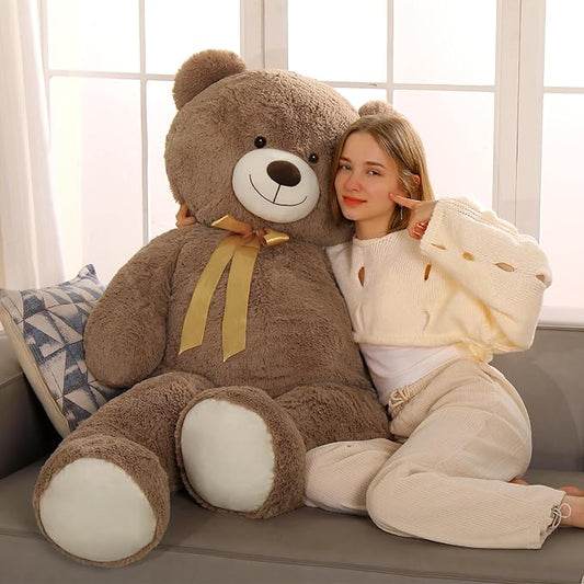 Tezituor Big Teddy Bear,52'' Giant Stuffed Animal Plush Toys for Adults Children,Girlfriend Soft Life Size Bears Plushie Gifts for Valentine, Christmas, Birthday,Baby Shower Decoration