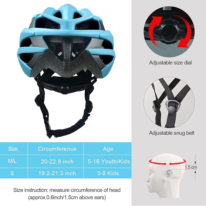 Kids Bike Helmet Boys Bike Helmet with Goggles, Adjustable Youth Bikes Helmets, Bicycle Cycling Roller Skating Skateboard Helmet for Boys Girls
