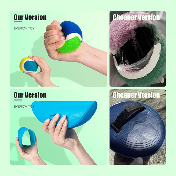 EVERICH Upgraded Toss and Catch Ball Game Set, Outdoor Games for Family Outdoor Toys Yard Games, Beach Pool Toys for Adults Family with 4 Paddles 4 Balls, Great Gifts Idea