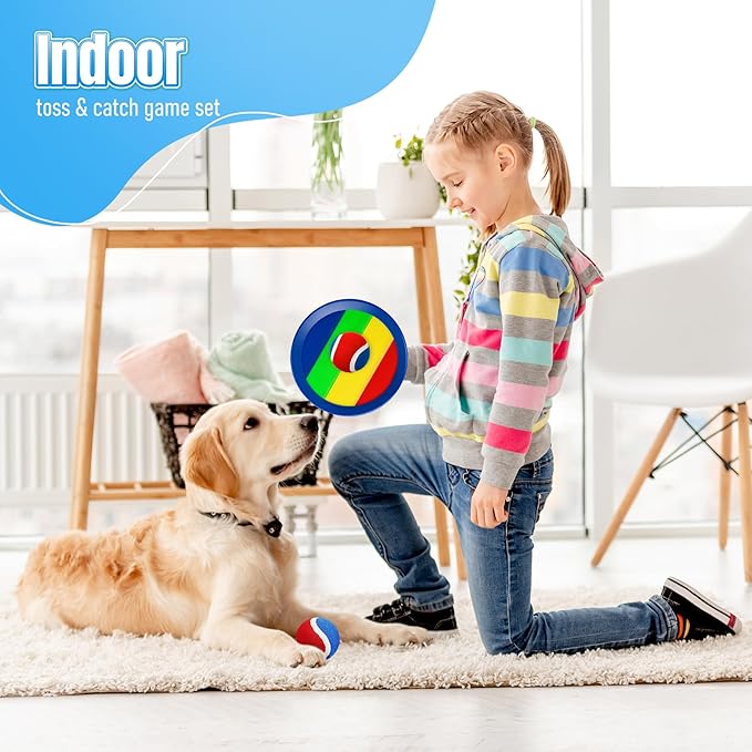 Toss and Catch Ball Game - Ideal Outdoor Beach, Pool & Yard Toy for Toddlers and Kids Ages 4, 5, 6, 7, 8+, Perfect for Boys Girls - Great Birthday Gift & Easter Basket Stuffer