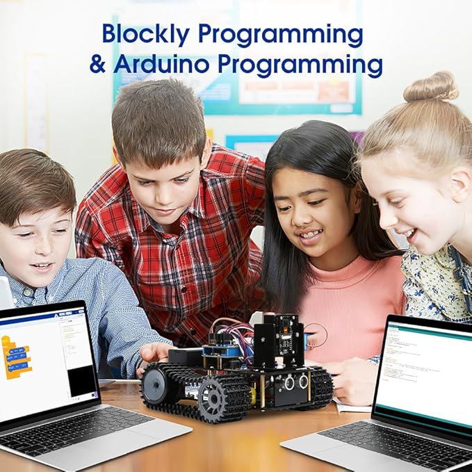 Robotics for Kids Ages 12-16, ACEBOTT Smart Robot Kit with 3MP Camera + Tank Car, STEM Toys Coding Kit Compatible with Arduino & Scratch, App & Remote Control, Gift for Kids & Teens