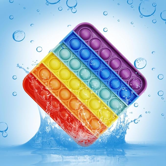 24 Pcs Pop Bubble Fidget Toys for Party Favors, Stress Relief Pressure Relieving Toys for Kids, Pop Bulk Toddler Toy for Birthday Christmas Valentine Gifts and Classroom Prizes