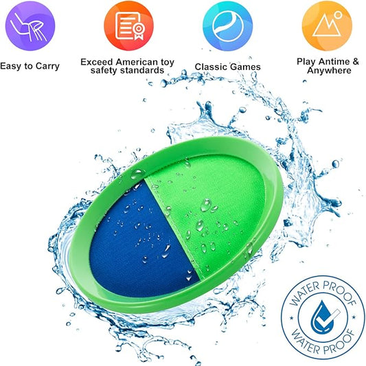 Beach Games - Kids Toys - Outdoor Games for Kids, Toss and Catch Ball Set with 6 Paddles 3 Balls, Toys for 3 4 5 6 7 8+ Year Old Boys Girls Christmas Birthday Gifts