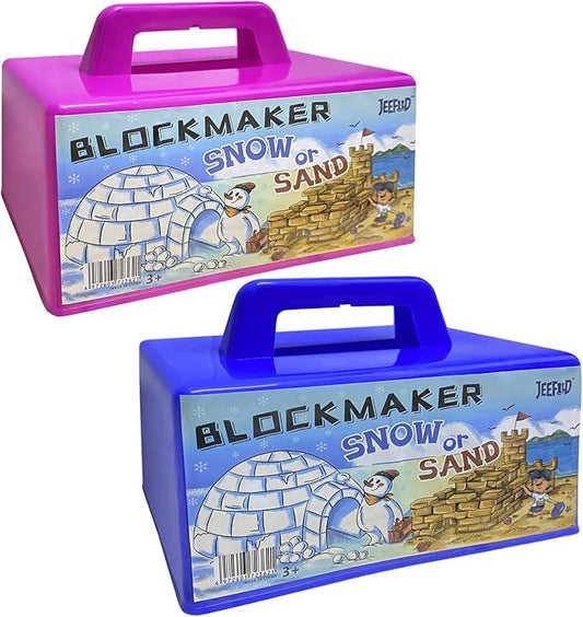 Igloo Fort Block Form Snow Block Maker, Sand Castle Mold, Beach Winter Snow Building Kit Toys for Kids, 2 Pack (Blue & Purple)