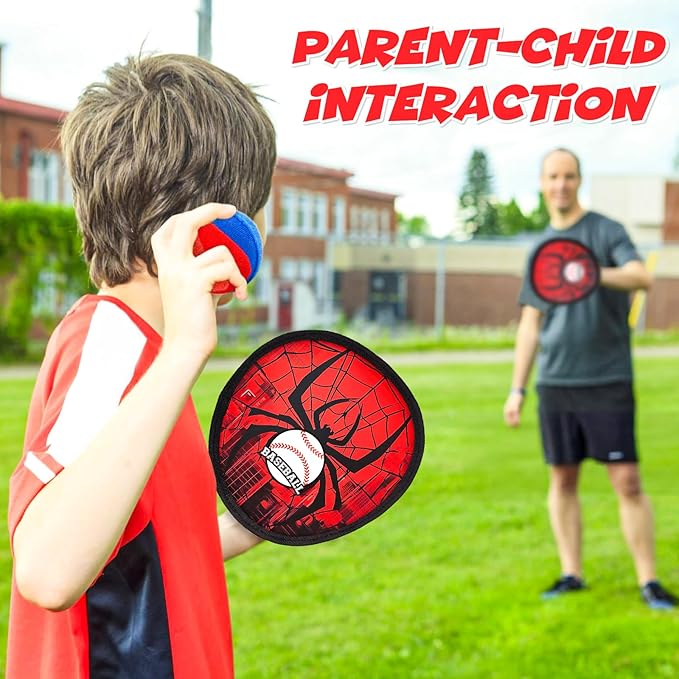 Toss and Catch Ball Game Set, Outdoor Games for Kids 3 4 5 6 7 8 9 10 11 12 Years Old Boys Girls, Outdoor Yard Games Beach Toys Pool Toys Sports & Outdoors Birthday Gifts (4 Paddles)