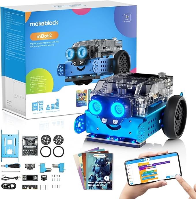 Makeblock mBot2 Coding Robot for Kids, AI Learning Support Scratch & Python Programming, Robotics Kit for Kids Ages 8-12 and up, Building STEM Robot Toys Gifts for Boys Girls