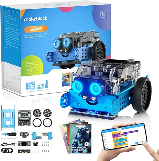 Makeblock mBot2 Coding Robot for Kids, AI Learning Support Scratch & Python Programming, Robotics Kit for Kids Ages 8-12 and up, Building STEM Robot Toys Gifts for Boys Girls