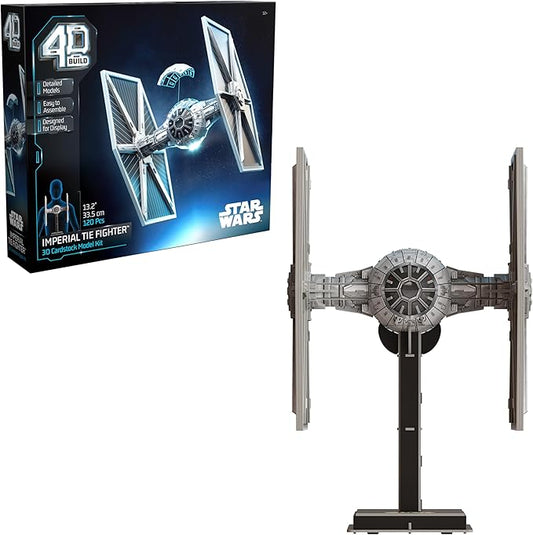 4D Build, Star Wars Imperial Tie Fighter 3D Model Kit, Star Wars Collectibles & Desk Decor, Adult Puzzle, Building Toys, 120 Pieces, 3D Puzzles, Gift Ideas for Ages 12 & Up