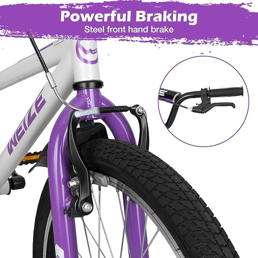 WEIZE Kids Bikes,16 20 Inch Boy's Bike for Kids,BMX Style Bicycle for Boys Girls Ages 4-12 Years Old,Kids Bicycle with Adjustable Seat,Training Wheels,Front and Rear Fender,Multiple Color Options