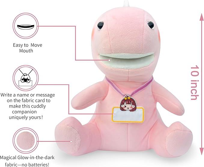 10" Rodayna Ventriloquist Style Puppet-Pink Dinosaur