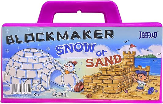 Igloo Fort Block Form Snow Block Maker, Sand Castle Mold, Beach Winter Snow Building Kit Toys for Kids, 2 Pack (Blue & Purple)