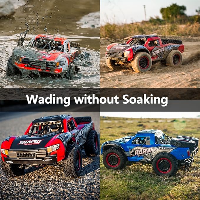 1/14 Hobby RC Truck for Adults, 30 MPH High Speed Remote Control 4WD Car, All Terrain Rock Crawler Truck for Boys 4X4 Off-Road Racing Car with 2 Batteries