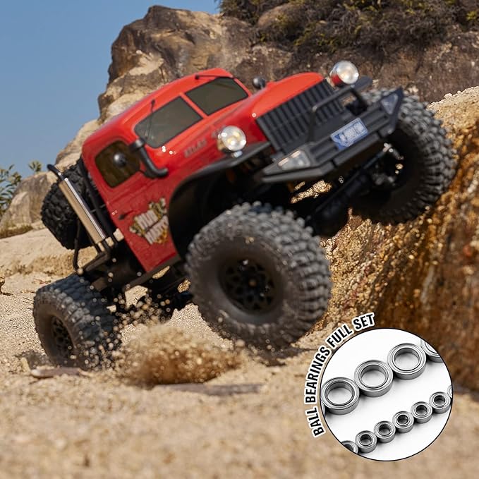 BEEZRC RocHobby 1/10 Scale Atlas 4WD 2.4GHz RC Crawler Offroad Truck Hobby Grade Remote Control Car with Vehicle Transmitter for Adults (Orange)