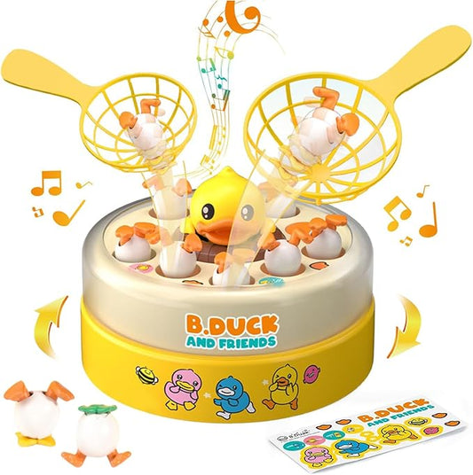 BDUCK+ Board Games Kids, Toddler Toys Bounce and Catch Duck Games for Kids 4-8, 1-2 Players Handheld Interactive Toy for Boys Girls, Birthday for Age 3 & Up