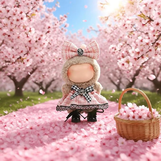 (3-Pack) 17cm Clothes Set, (3 Pcs) Plaid Dress Outfits (Shoes not Include), Stylish Dress and Hairpin Set for 17cm Doll Dress Up, Adorable Doll Accessories