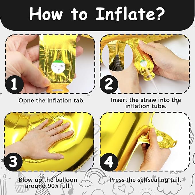 LilyZheng Dinosaur Number 1 Balloon, 40 Inch Large Gold Foil Number Balloon with 5 Mini Dino Balloons, Roar Dinosaur Birthday Decorations for Jungle Theme 1st Birthday or Baby Shower Party Decorations