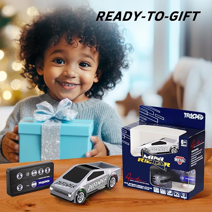 1:64 Mini RC Car Toys - Christmas Small RC Truck 2.4 GHZ Remote Control Cars with Trailer Kit, 3 Speed Adjustable Electric Vehicles Car Toy,Birthday Gift for Boys Age 5+ Years Old