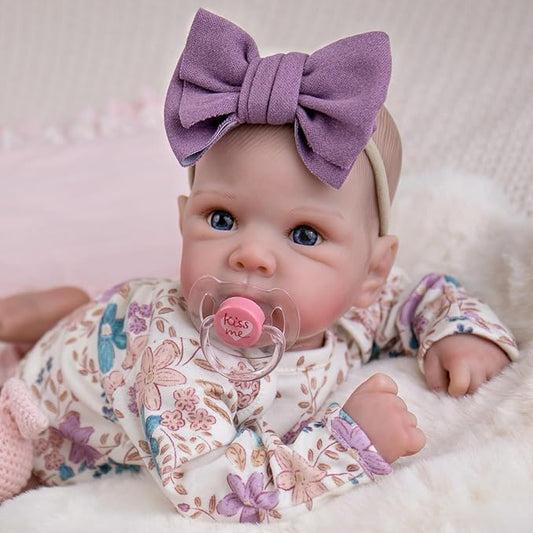 UOFTKIZ Lifelike Reborn Baby Dolls Girl - 20 Inch Realistic Baby Doll, Soft Vinyl Real Life Baby Doll, Perfect for Role-Playing, Gift for Kids 3+, Grandma, New-Parents, Collectors
