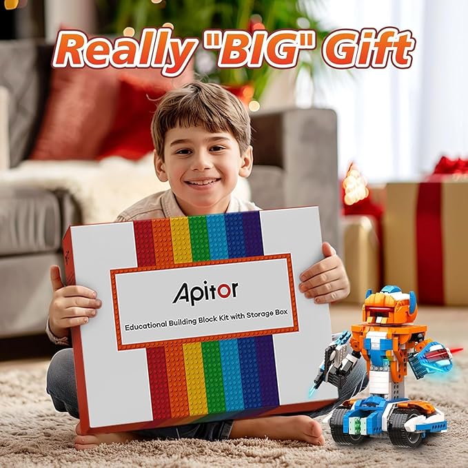 STEM Robotics Kits, Educational Toy Science Kits with Storage Box, App RC Toys Coding Robots for Kids 8 9 10 11 12 Years Old