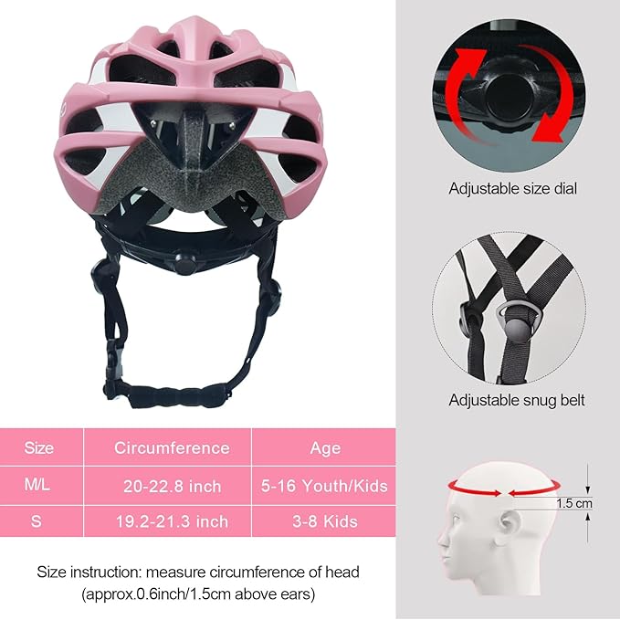 Kids Bike Helmet Boys Bike Helmet with Goggles, Adjustable Youth Bikes Helmets, Bicycle Cycling Roller Skating Skateboard Helmet for Boys Girls