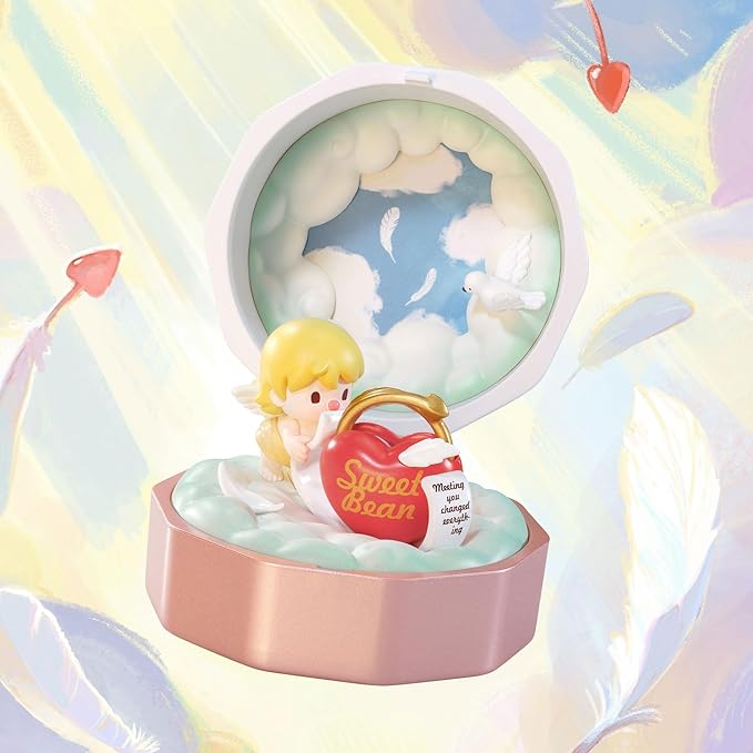 POP MART Romantic Ring Box Series 4 Scene Sets Blind Box Figures, Collectible Toys Home Decorations, Holiday Birthday Gifts for Girls and Boys, Whole Set