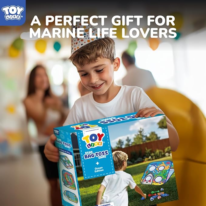 TOY Life Toddler Outdoor Toys for Kids Ages 4-8, Bean Bag Toss, Outside Yard Games for Kids Cornhole, Indoor Lawn Backyard Games Birthday Family Party Toddler Game, Gift for Boys 3 4 5 6 7