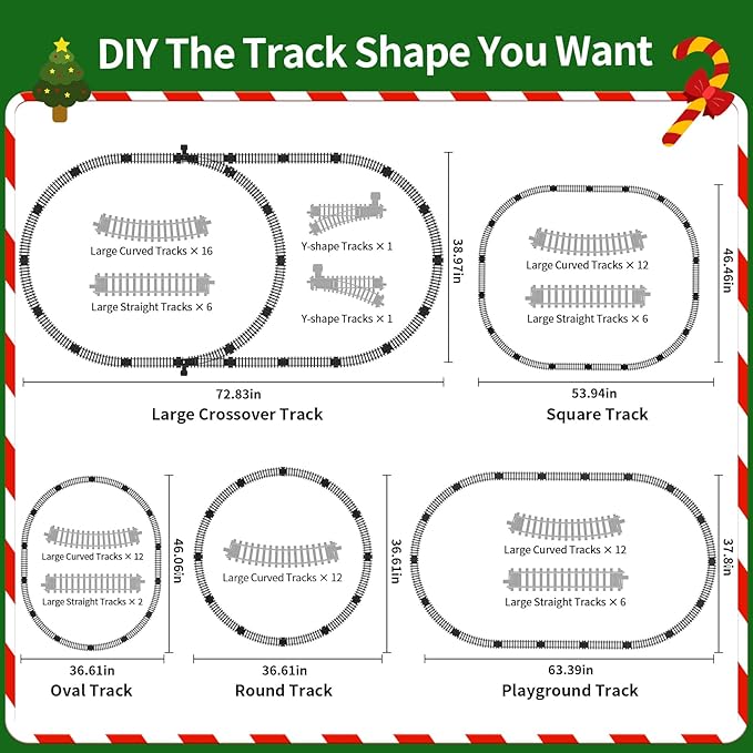 Model Train Set, Remote Control Train Toys with 3Way Smoke Locomotive, 5 Train Cars, Luxury Track Kit, 12 Animal Toys, Authentic Train Smoke & Light, Top Present for Train Lovers, Kids 3+