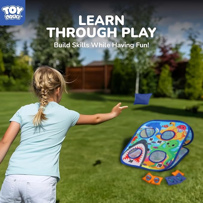 TOY Life Toddler Outdoor Toys for Kids Ages 4-8, Bean Bag Toss, Outside Yard Games for Kids Cornhole, Indoor Lawn Backyard Games Birthday Family Party Toddler Game, Gift for Boys 3 4 5 6 7