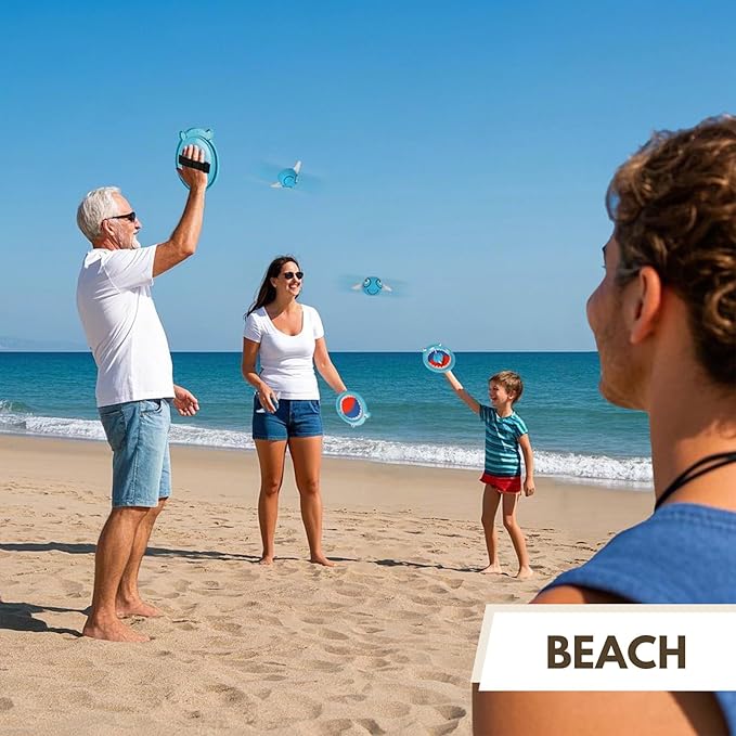 Waterproof Toss and Catch Ball Set for Kids Ages 3-8 – Soft & Safe Paddle Game with Cute Shark Design – Ideal for Beach, Pool, and Backyard Summer Fun