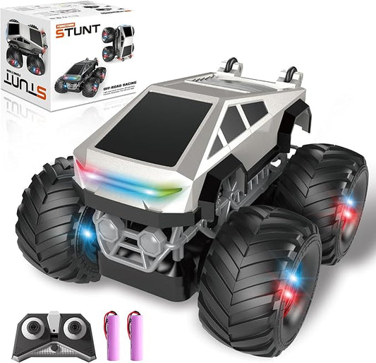 Remote Control Car, 4WD 25 KPH High Speed All Terrain RC Truck, 2.4GHz Remote Control Pick-up Truck with 2 Rechargeable Batteries, 1:24 Scale Hobby Monster Car Toys for 6+ Years