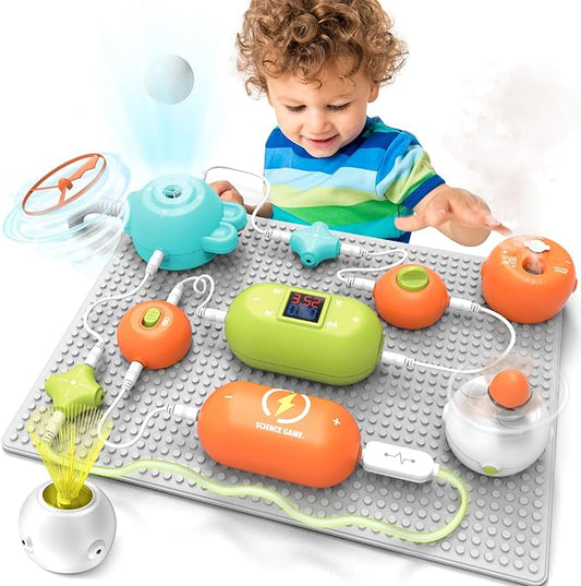 STEM Science Kit for Kids - Electronics Exploration Educational Toy, 31 Circuit Parts & 300+ Projects, No Soldering Needed, Toddler Coding Experiment Gifts for Boys Girls Ages 3-12