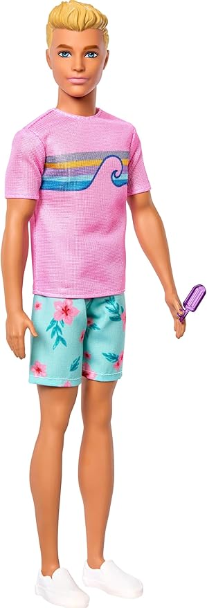 Barbie Mysteries: Beach Detectives Ken Doll Wearing Removeable Signature Outfit with Storytelling Accessories, Including Apron & Snacks