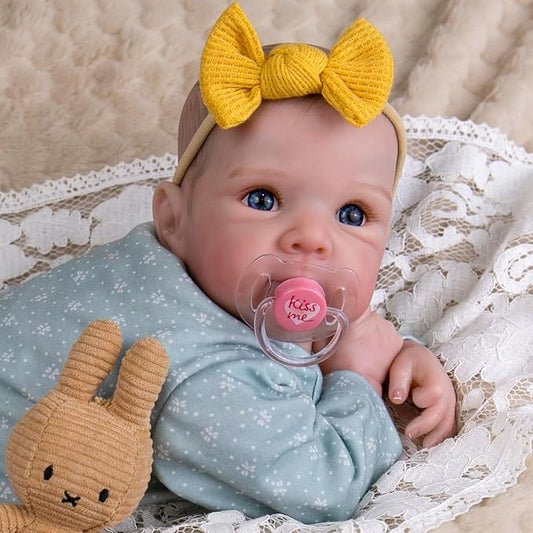 UOFTKIZ Real Life Reborn Baby Dolls - 20 Inch Lifelike Baby Dolls, Vinyl Body Realistic Newborn Doll with Feeding Kit, Safe for 3+ Year Old Girls