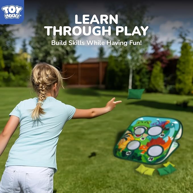 TOY Life Toddler Outdoor Toys for Kids Ages 4-8, Bean Bag Toss, Outside Yard Games for Kids Cornhole, Indoor Lawn Backyard Games Birthday Family Party Toddler Game, Gift for Boys 3 4 5 6 7