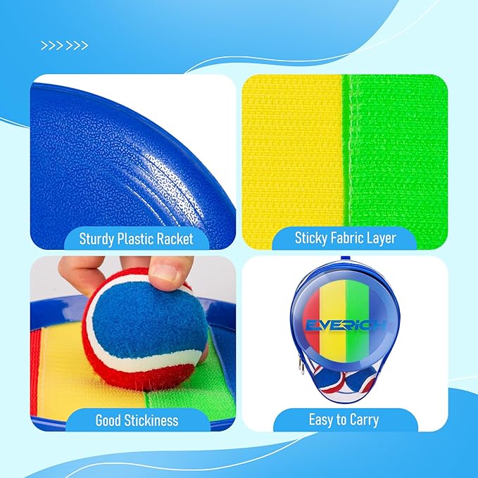 Toss and Catch Ball Game - Ideal Outdoor Beach, Pool & Yard Toy for Toddlers and Kids Ages 4, 5, 6, 7, 8+, Perfect for Boys Girls - Great Birthday Gift & Easter Basket Stuffer