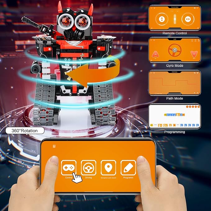 BEMITON Robot Building Toys STEM Projects for Kids Ages 6-10 8-12 and up, 3 in 1 Remote Control Car Coding Set, Educational Robotics Science Kit, Birthday for Teen Boys Girls