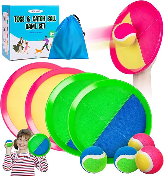 Toss and Catch Ball Game - Ideal Outdoor Beach, Pool & Yard Toy for Toddlers and Kids Ages 4, 5, 6, 7, 8+, Perfect for Boys Girls - Great Birthday Gift & Easter Basket Stuffer