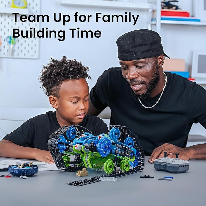 Sillbird Robot Car Building Kit with Remote Control STEM Gifts for Boys Ages 8-14, Technic Coding Stunt Racer Toys for Kids Birthday, Buildable 5in1 Models with 662 Pieces